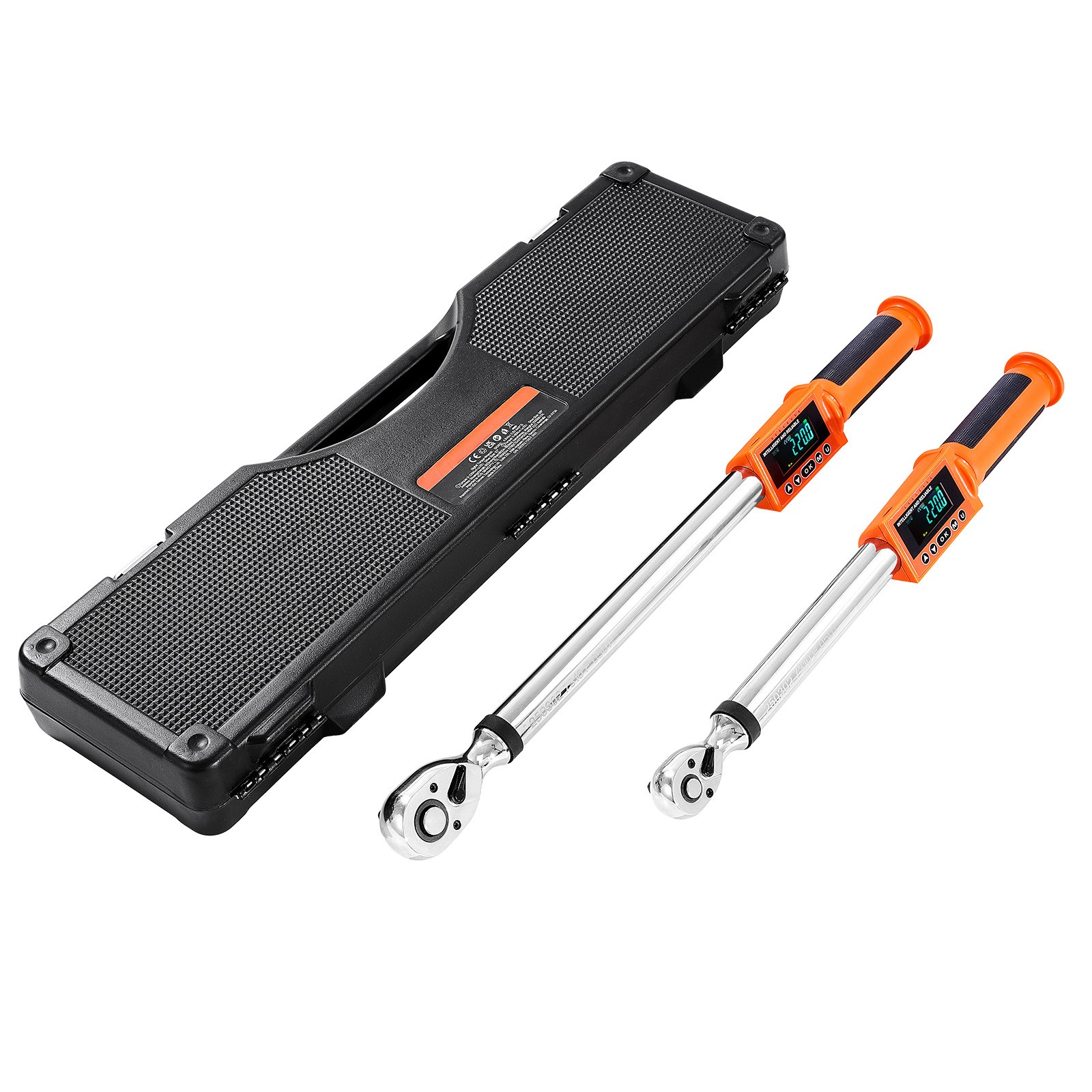 Uimoso Electronic Torque Wrench Set 2Piece 1/2 & 3/8″ Drive 72-Tooth LED Display
