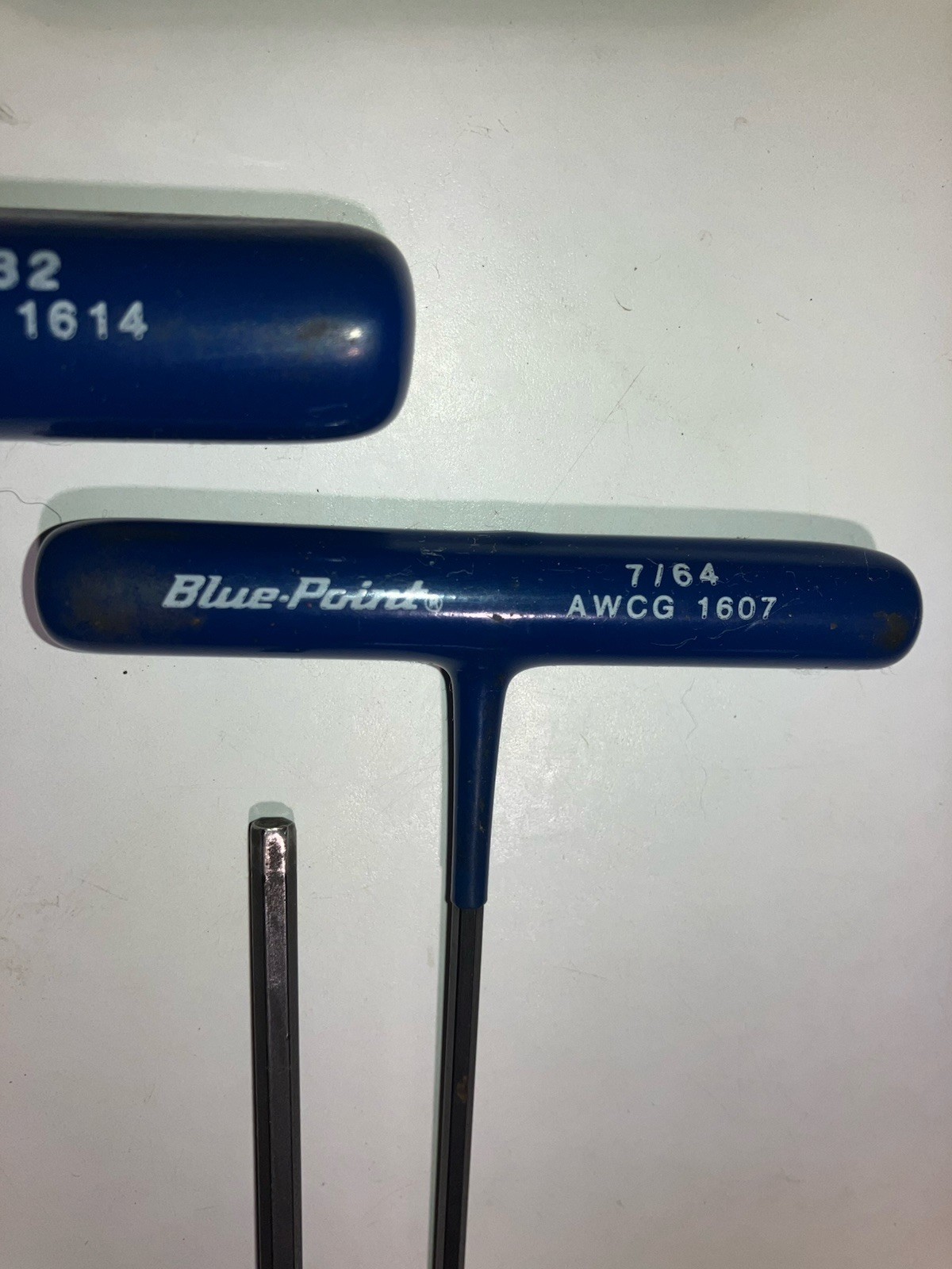 5 Piece Blue Point 6 point SAE Blue Handle Hex Allen Key T Handle AWCG