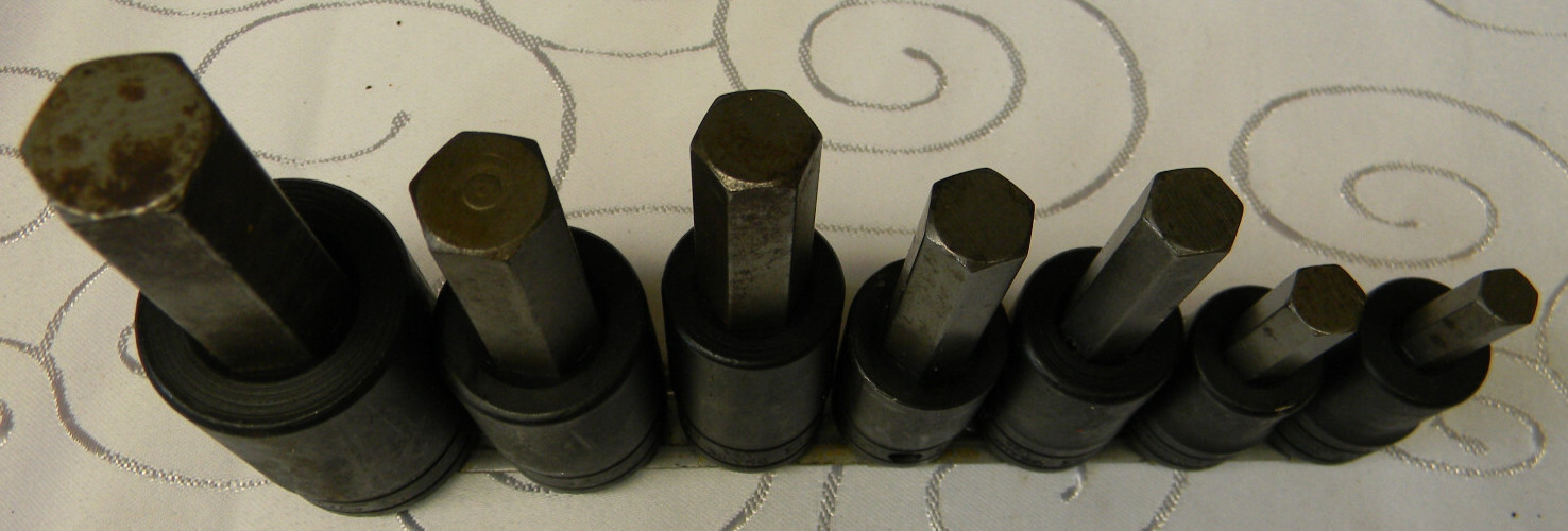 SNAP-ON 1/2″ DR 7PC SAE STANDARD HEX SOCKET DRIVER SET 5/16″-3/4″ #GSA10-GSA24E