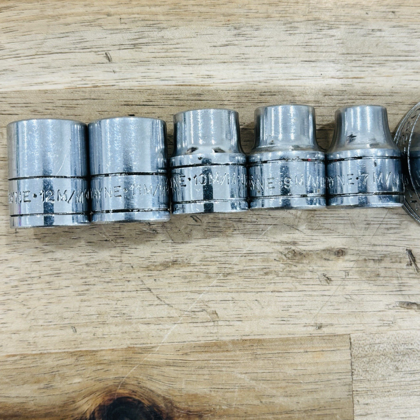 S-K Tools 14 Piece Socket Set Mostly 3/8 DRIVE Short Metric with others **READ**