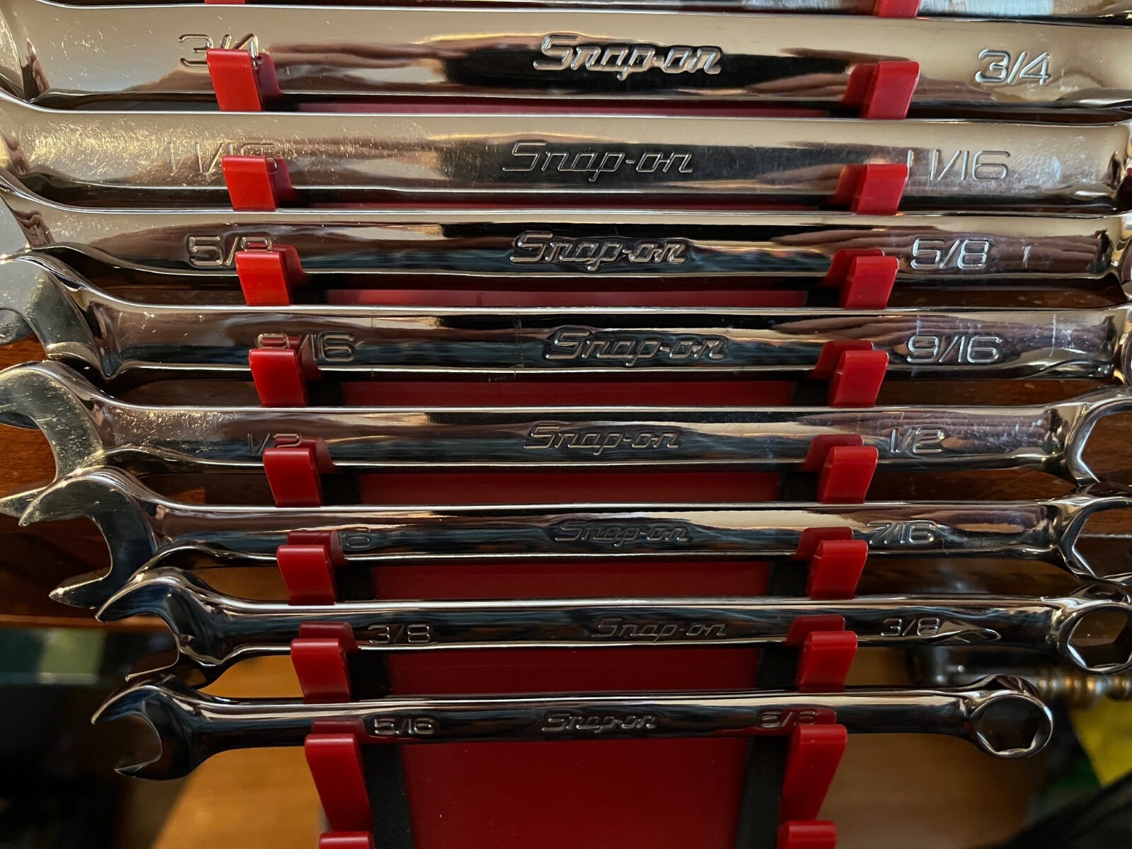 🔥Snap-on OSH710B 6 Point SAE Combination Wrench Set 10 Wrenches 5/16-7/8″