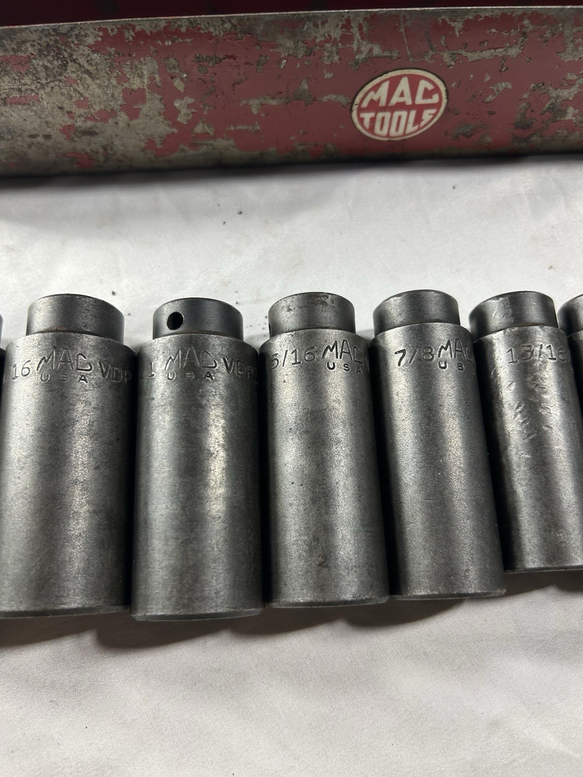 MAC TOOLS 13 PC 1/2 DRIVE SAE DEEP IMPACT 6 PT SOCKET SET 7/16 – 1-1/4 Read