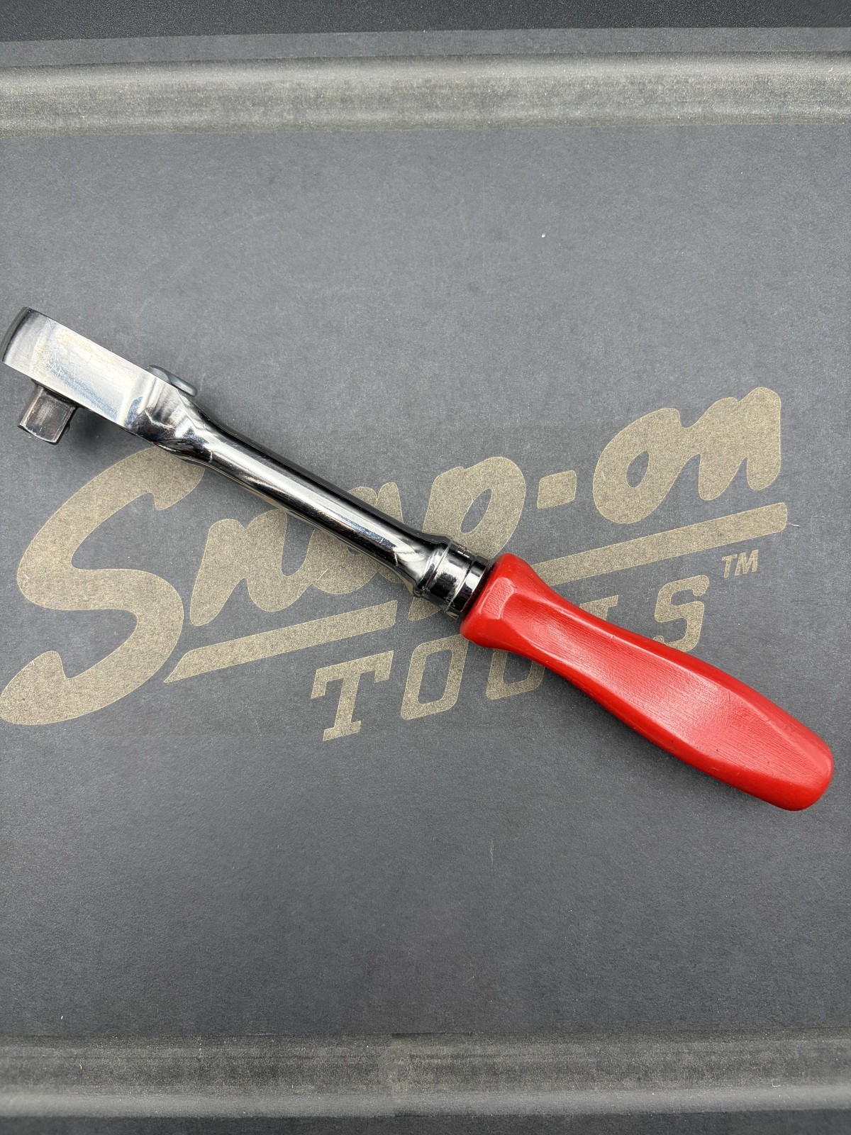 Snap-on FHD80 NON-USA Stamped Head Red 3/8″ Dr Hard Grip Ratchet [Used]