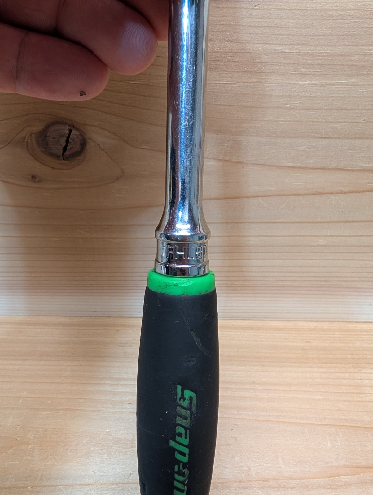 Snap-On Tools FHL80 3/8″ Dr Soft Grip Long Handle Ratchet Green
