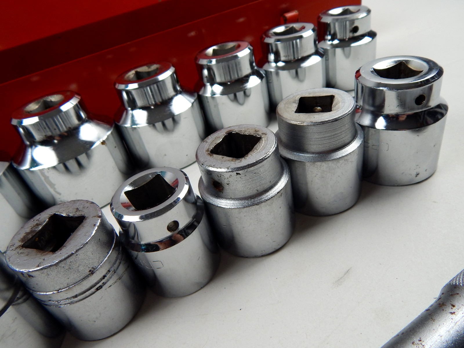 Craftsman Taiwan 3/4” Drive Socket Set 7/8” to 2-3/8” w/ Braker Bar & Case READ