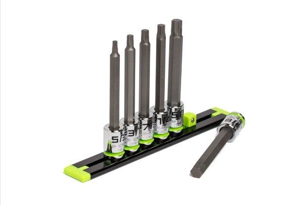 Grip Edge HBS6LS 6 Pc 3/8″ Dr Long SAE RPT Hex Driver Set Gripedge HBS6LS