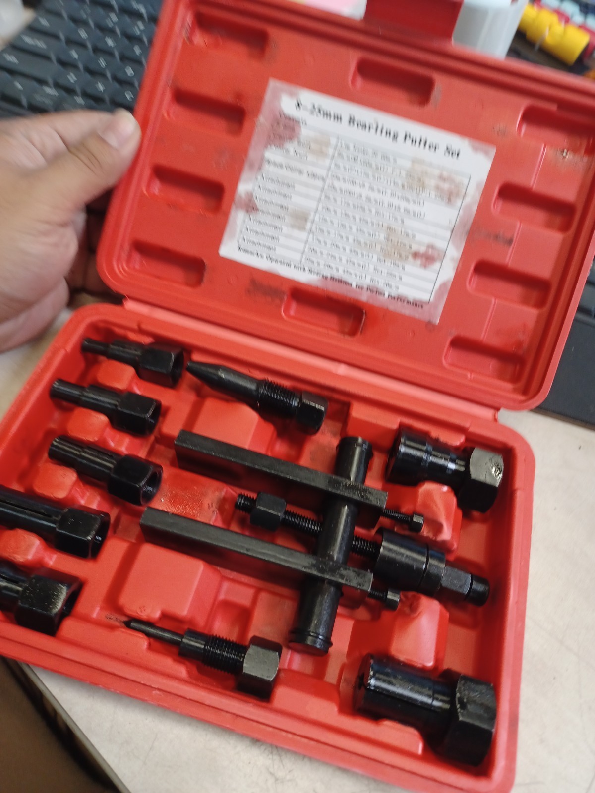 8-25mm Motorcycle Internal Bearing Puller Tool Kit Blind Hole Bearing Puller Set