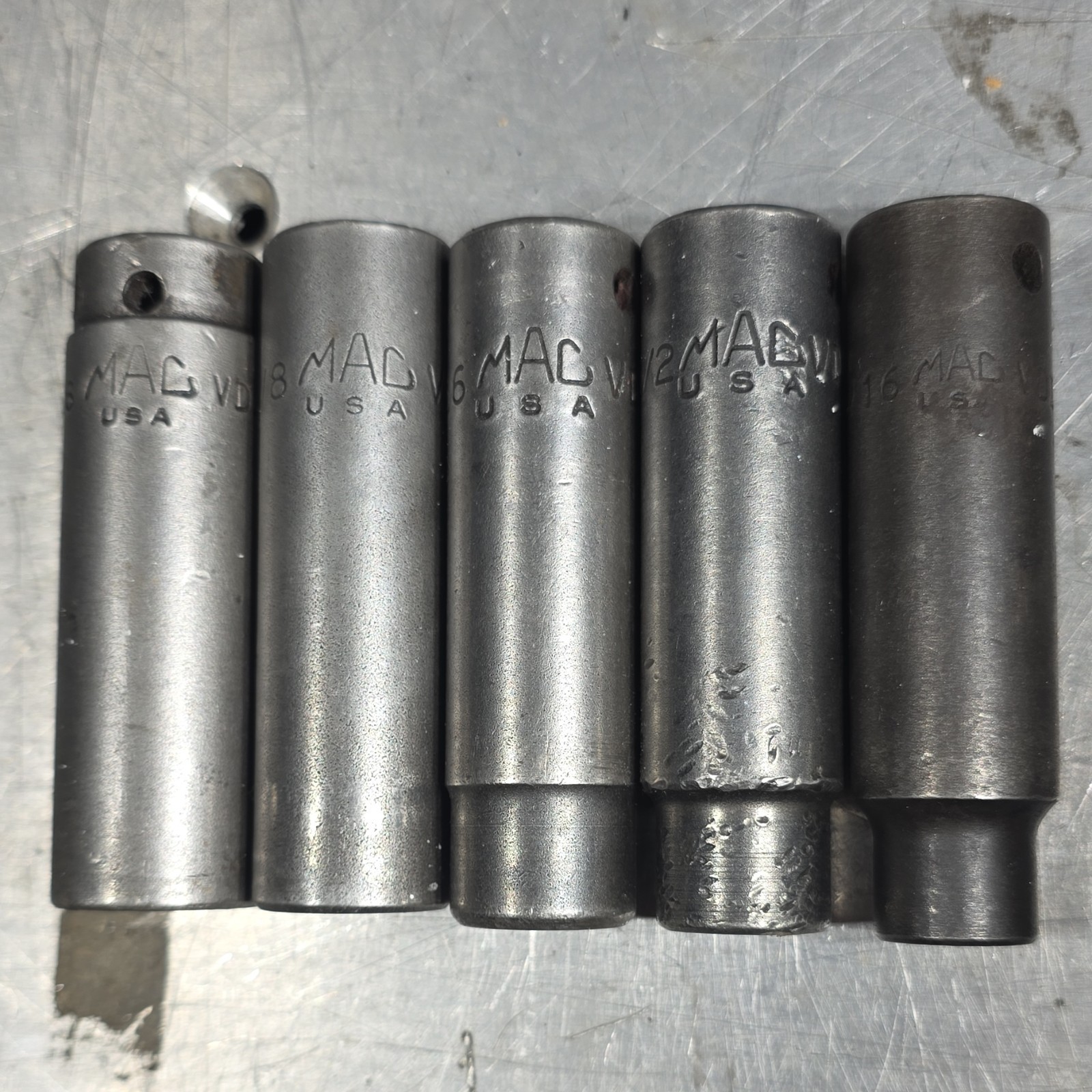 MAC 1/2in Drive 6pt Deep Impact Sockets 7/16in, 1/2in, 9/16in, 5/8in, 11/16in