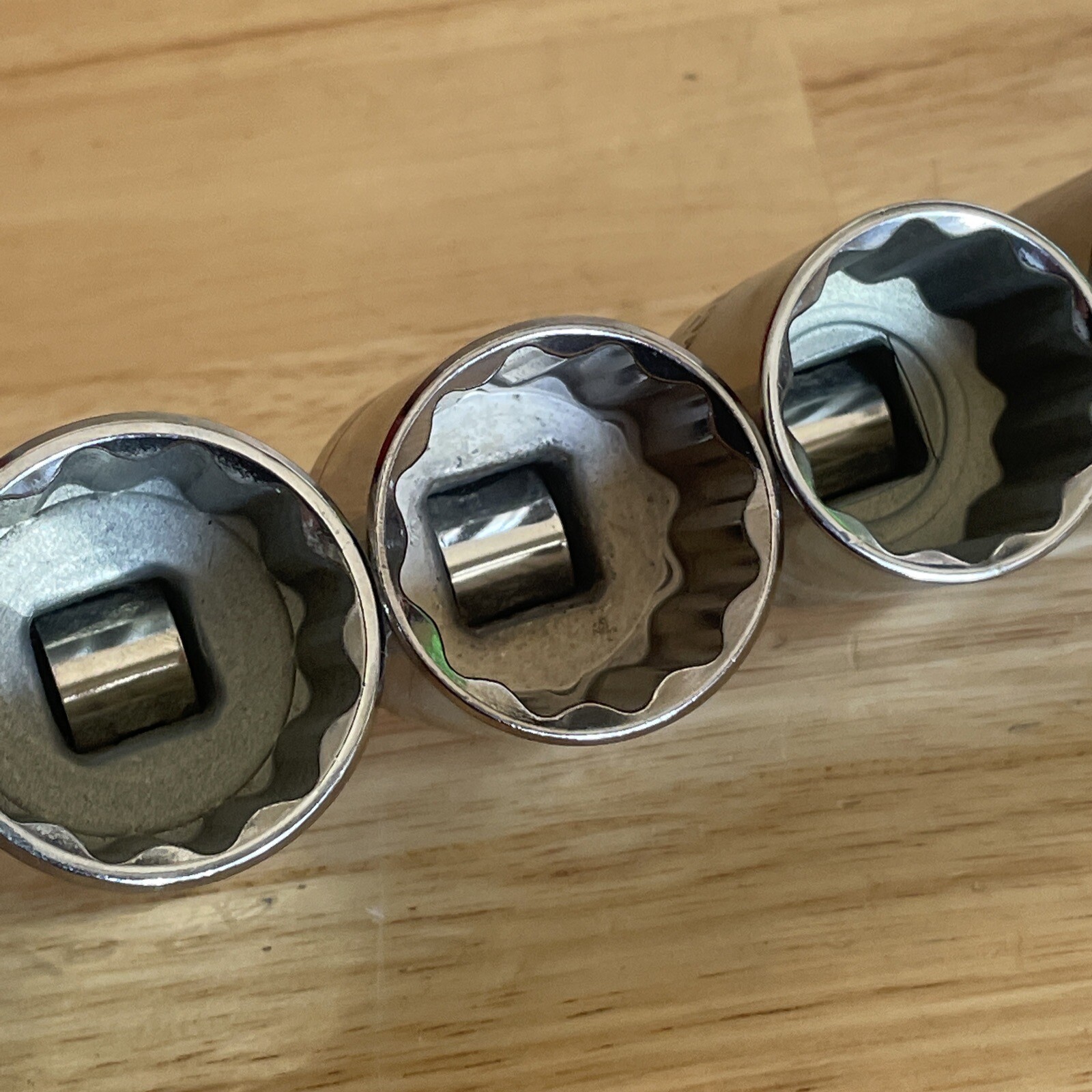 NOS Craftsman 7/16 – 1-1/4” Socket Set 1/2” Drive 12 Pt Inverted G2 GK USA 14pc