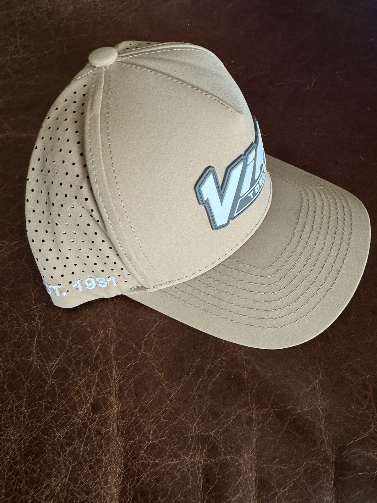 🟢 BRAND NEW – VIM Tools Hat TAN Snap Back Vintage 1931 White VIM Logo FREE SHP