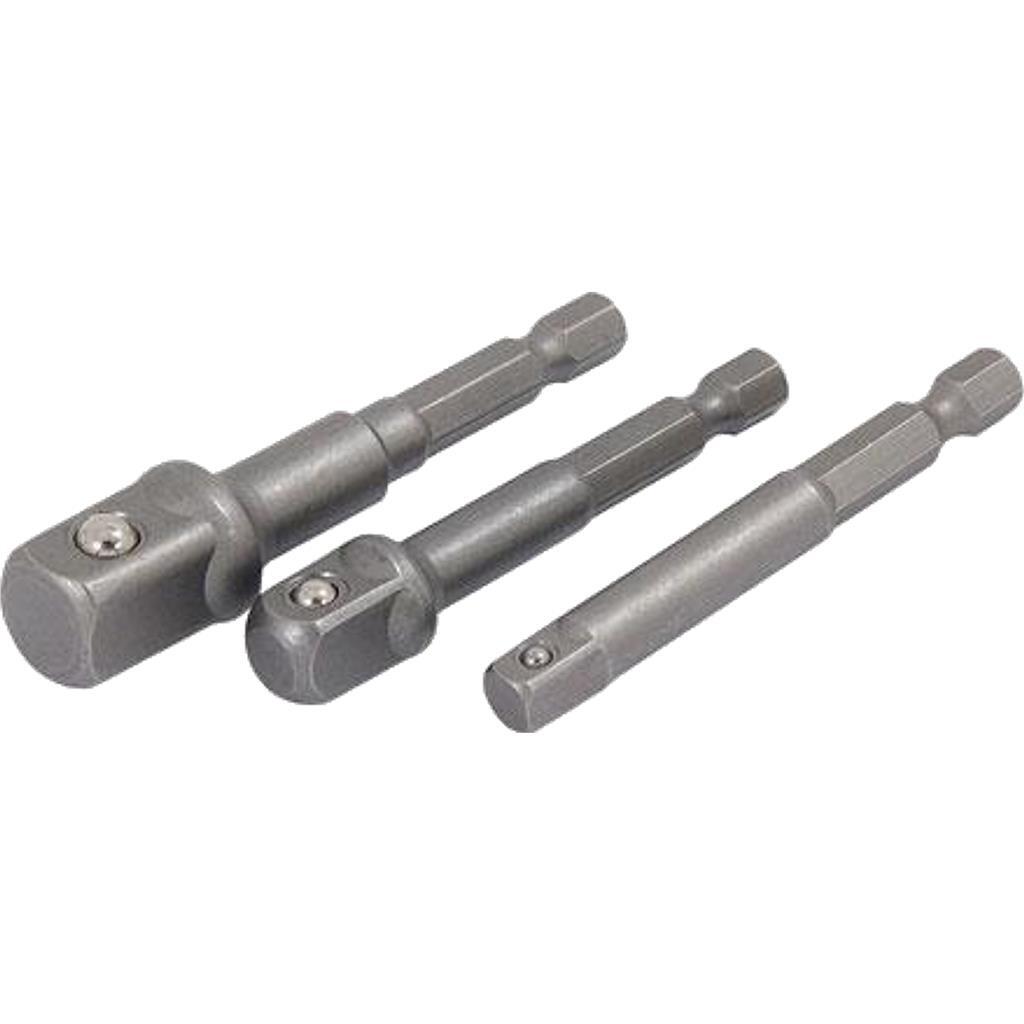 Neilsen Drill Power Impact Extension Socket Adapter Converter Set 1/4″ 3/8″ 1/2″