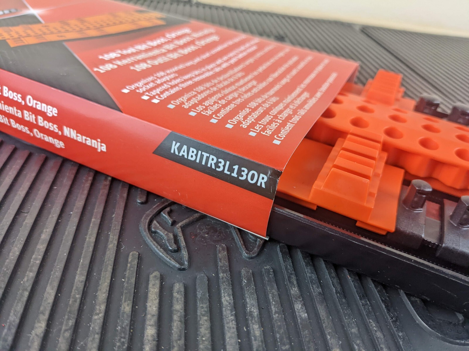 #at128 NEW Snap On 3 Row 108 Tool Bit Boss KABITR3L13OR In Orange
