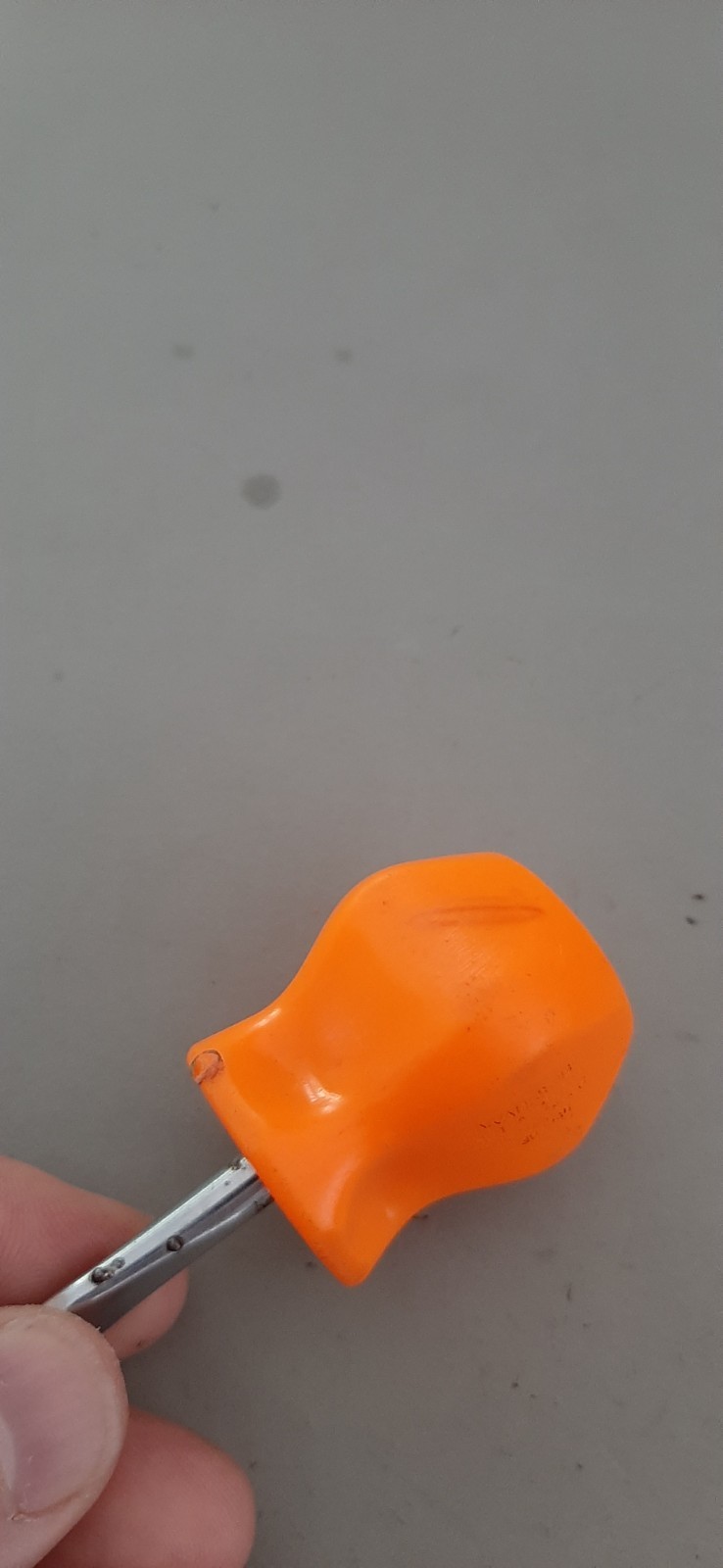 Snap-on SDD1 Orange Hard Handle Stubby Screwdriver Flat Head Tip Slotted READ!!