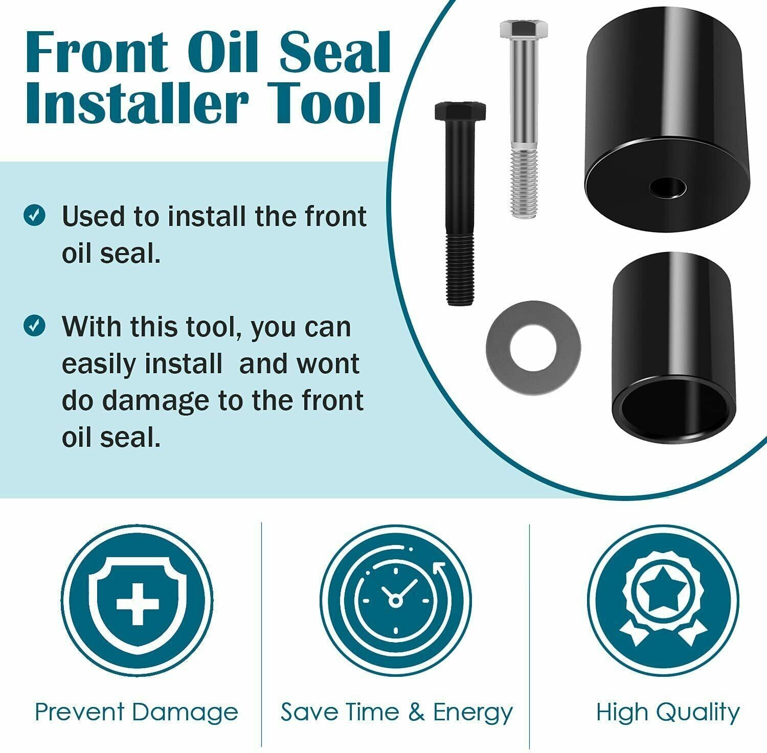 For John Deere Servicegard JDG10549 Crankshaft Front Oil Seal Installer Tool Set