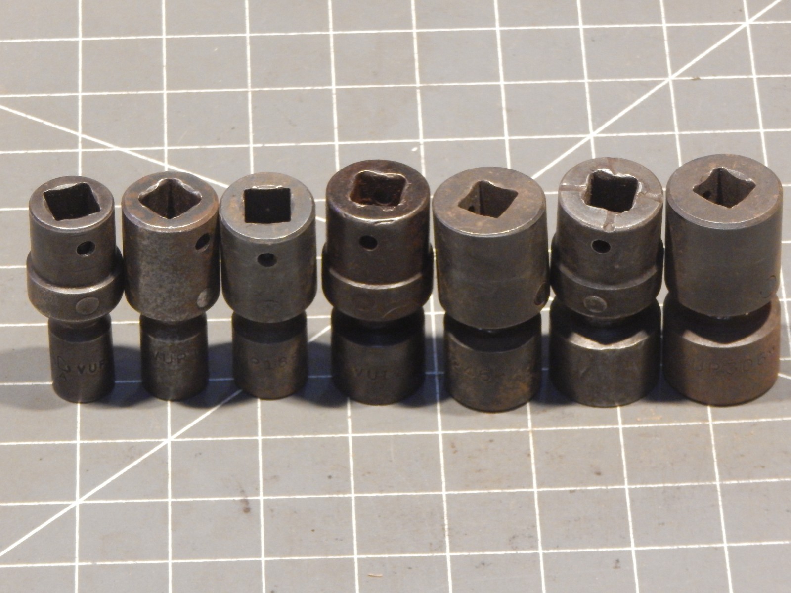 Mac 7Pc SAE 1/2 Drive Impact Swivel Universal Socket Set 7/16″ 15/16″ Dr VUP VUI