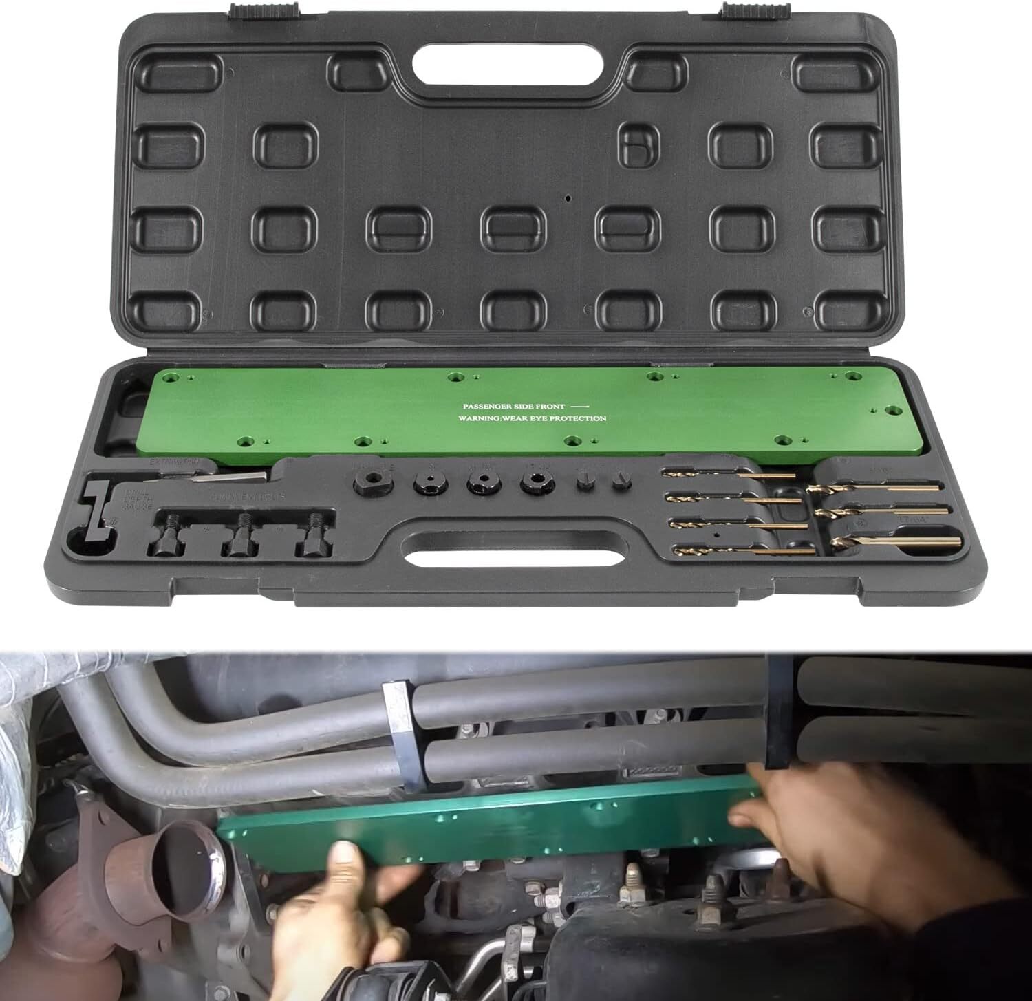 for Dodge 5.7L Hemi Motor Broken Exhaust Manifold Bolt Stud Drill Template 71500