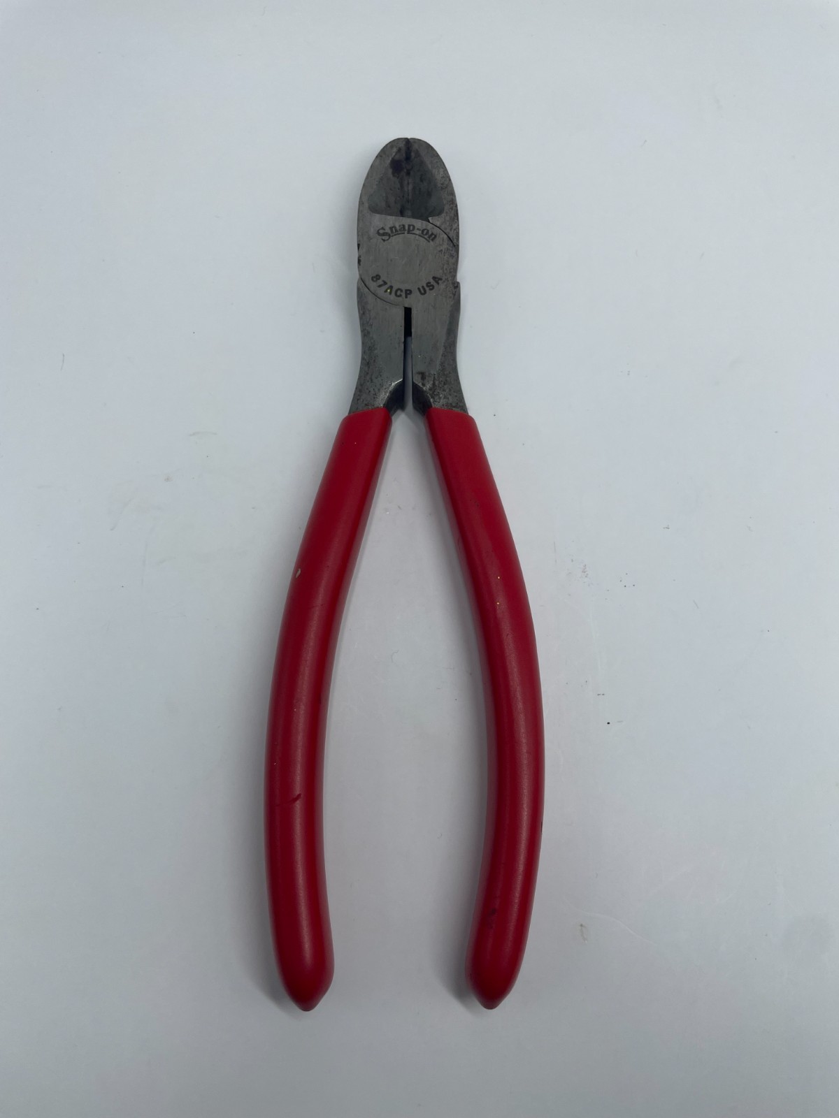 Snap On 87ACP RED 7-1/2″ LONG soft cushion grip diagonal cutting Pliers