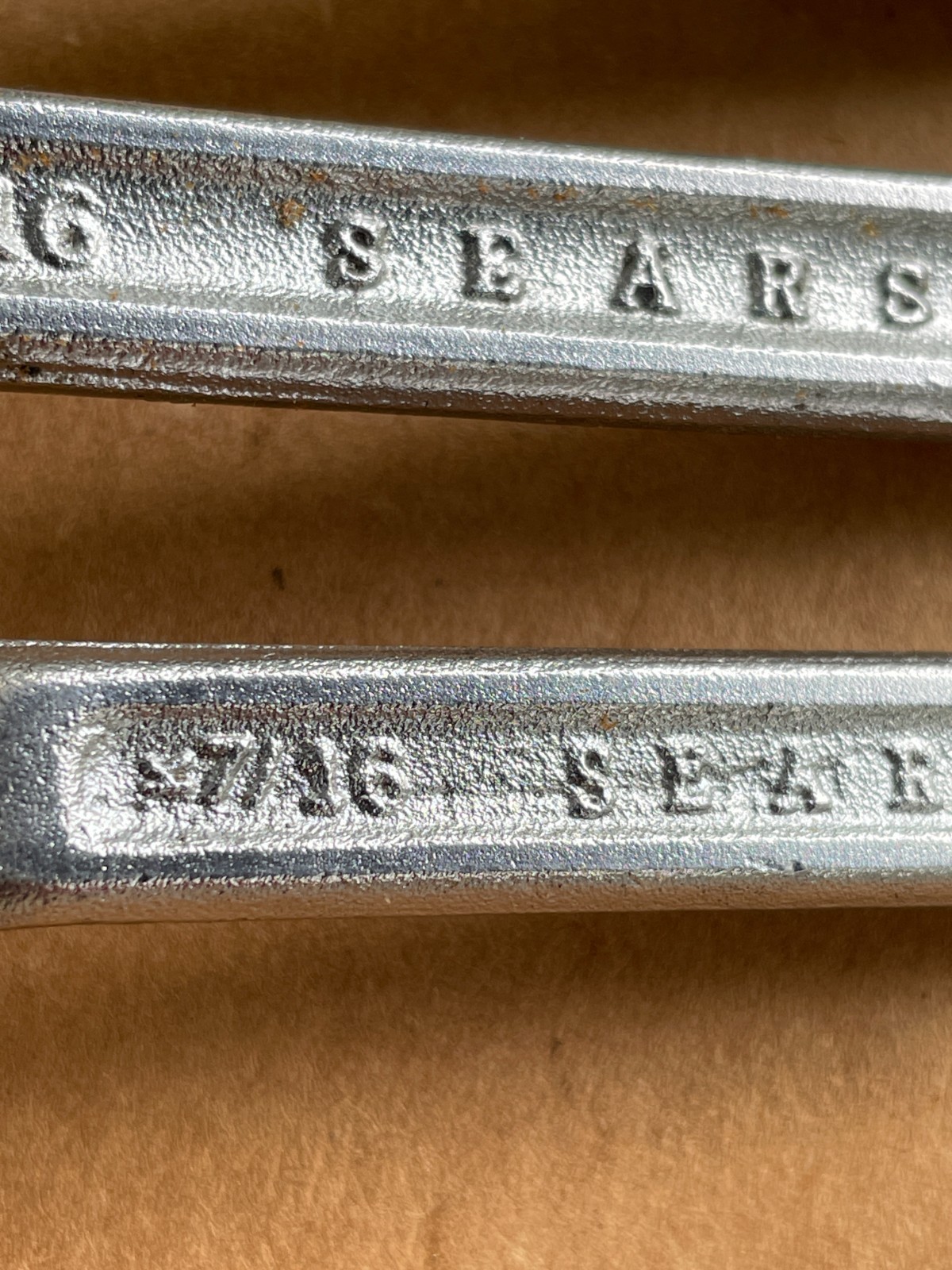 3 VTG SEARS Offset Double Box End Wrench Set 1/2 3/8 5/8 7/8 9/16 7/16 1/16 lock