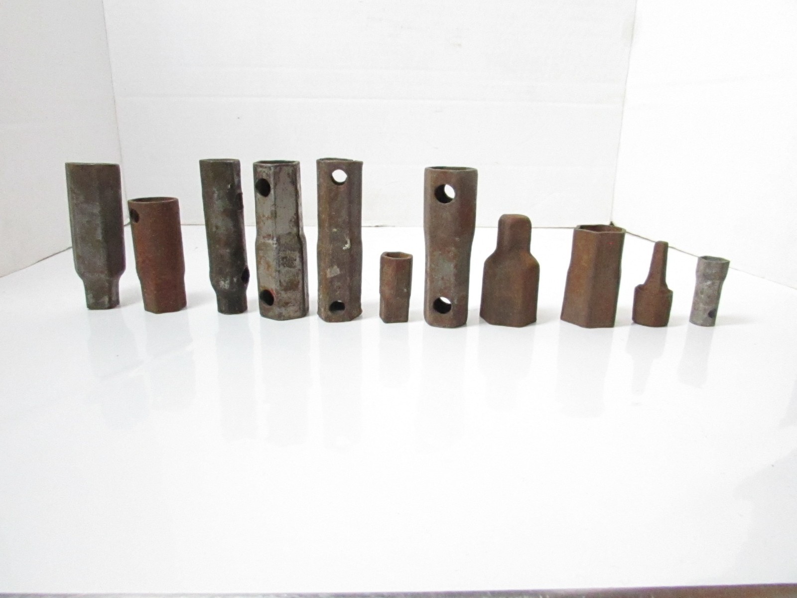 Vintage 11 Pieces Double End Tubular Sockets and Attachments Various Sizes