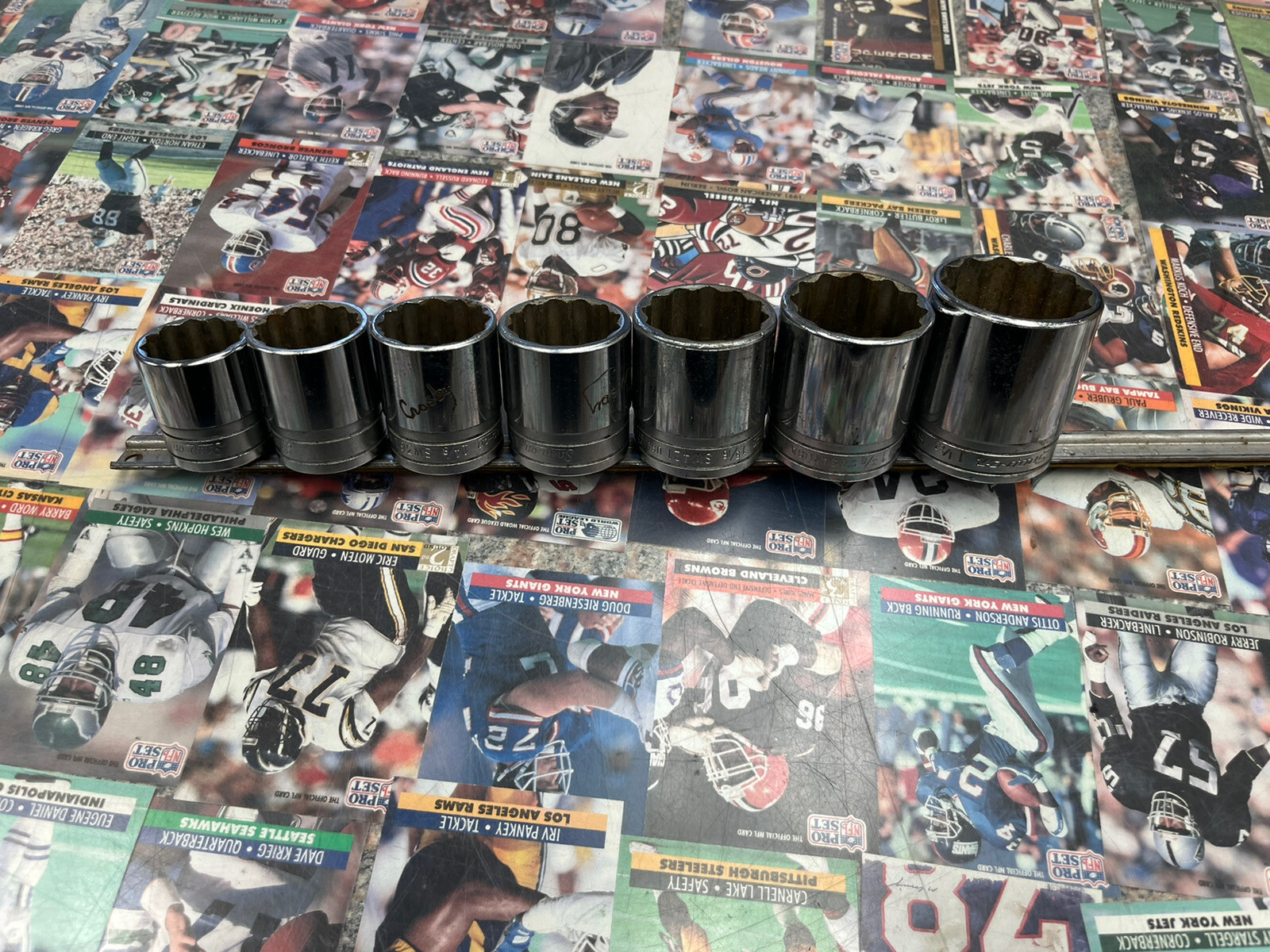 Snap-On SW 12 Point 1/2” Drive Shallow Socket Set 1”-1 1/2” Used See Photos