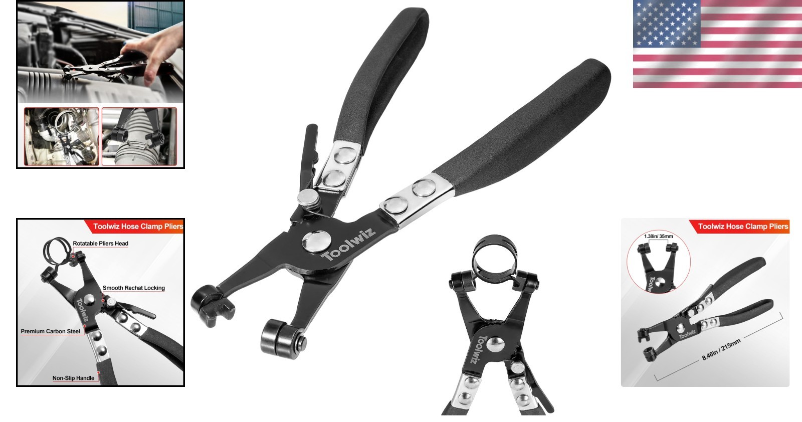 Robust Hose Clamp Removal Tool: Locking Device & Multi-Angle Functionality