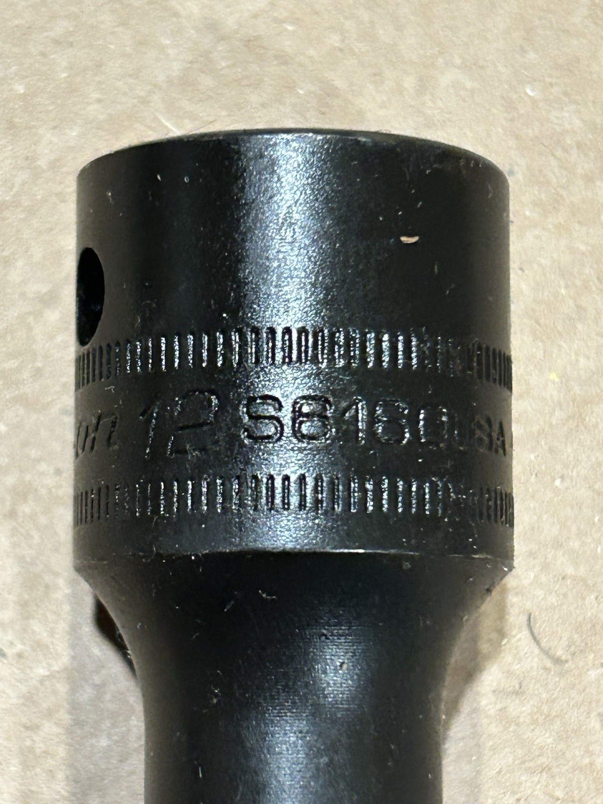 NEW SNAP ON 1/2″ Drive 12-Point Metric 12 mm Extra-Long Head Bolt Socket S6160