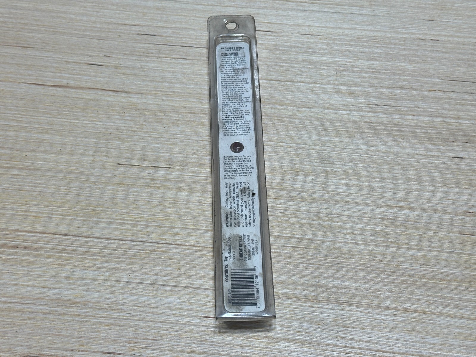 Perma-Plug 1208-106 3/8-16 Inch Coarse Thread Repair Kit