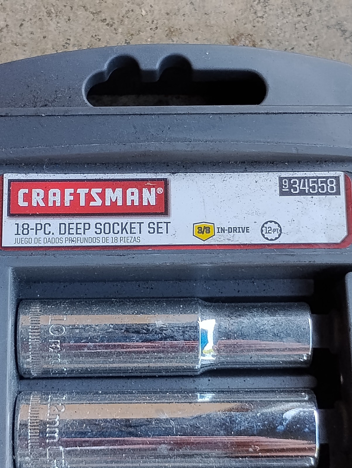 Craftsman 34558 3/8” Drive 9-Piece Deep Socket Set Metric