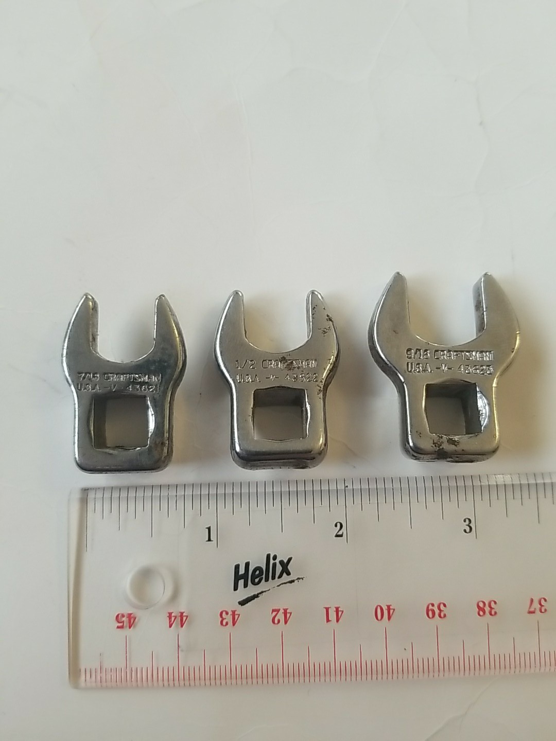 Craftsman Crows Foot 3/8″-Dr. Socket Wrench Set SAE 7/16″ 1/2″ 9/16″ USA -V- 436