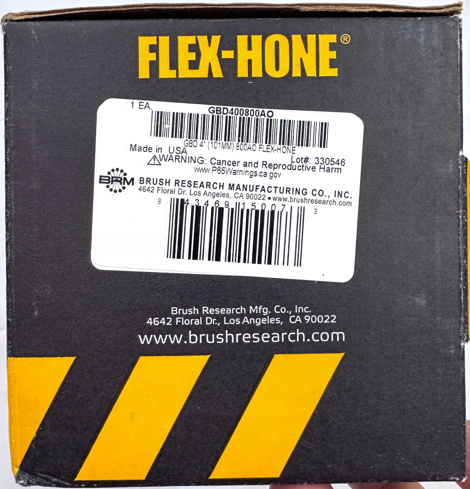 FLEX-HONE GBD400800AO 4″ (102mm) Aluminum Oxide bore 13.5″ OAL 800 Grit Honing