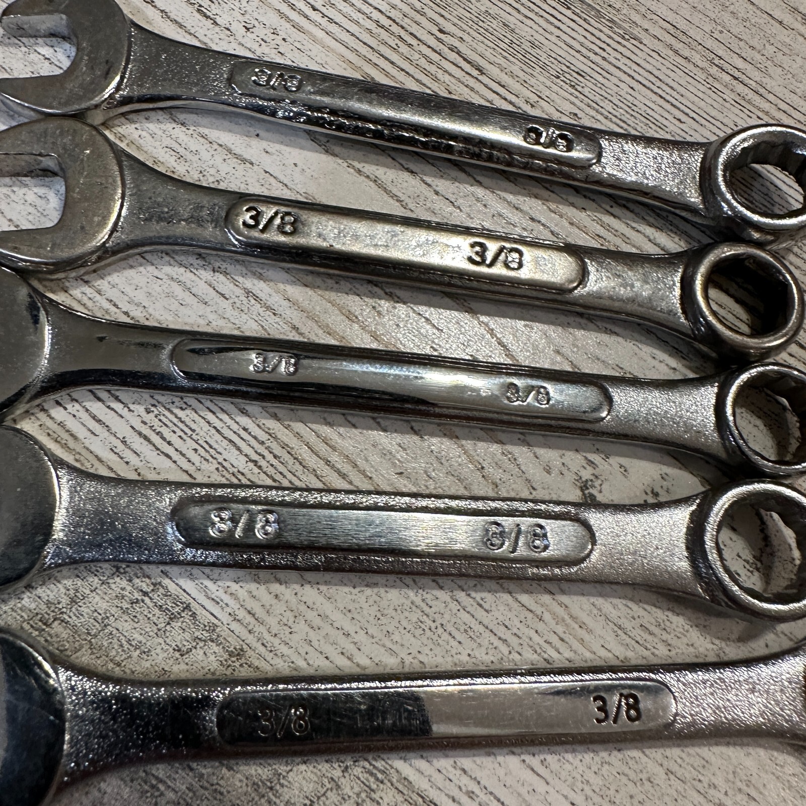 Generic 3/8″ 12 Point Combination Wrench 5″ Long Similar Lot of 5