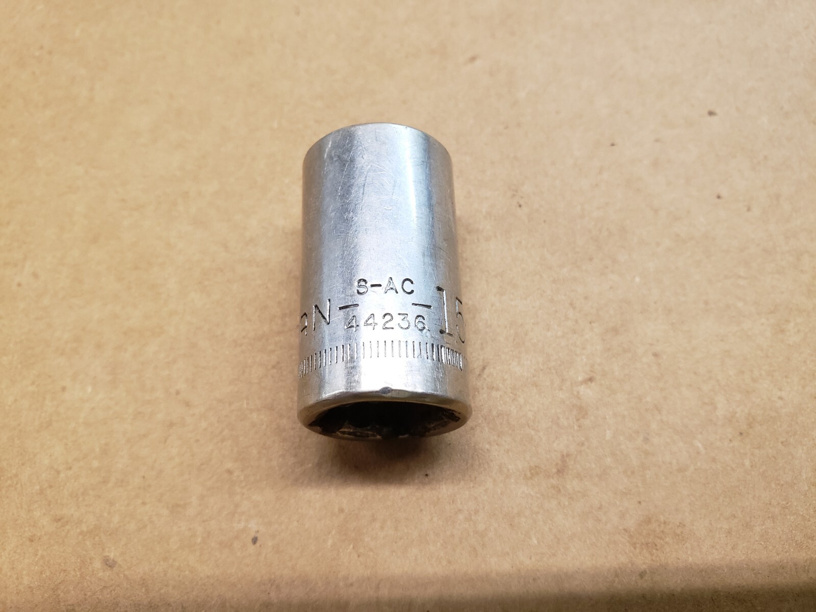 Vintage Craftsman Single Shallow Well Socket 15mm Mechanic Tools S-AC 44236 USA