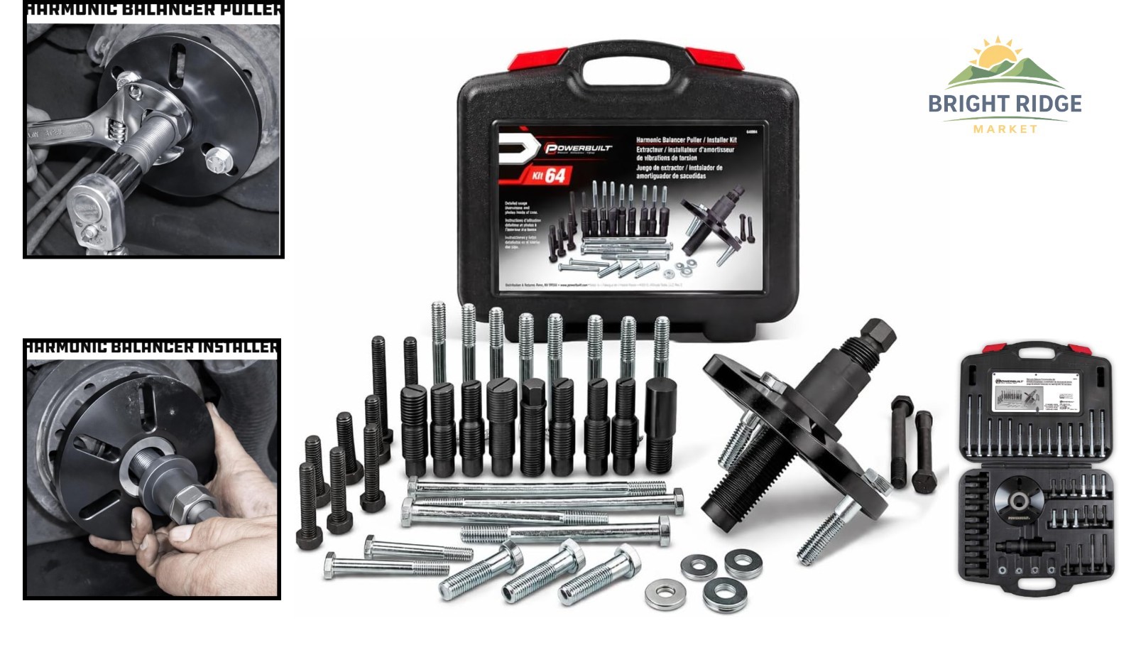 Automotive Tool Kit for Efficient Harmonic Balancer Removal and Installation