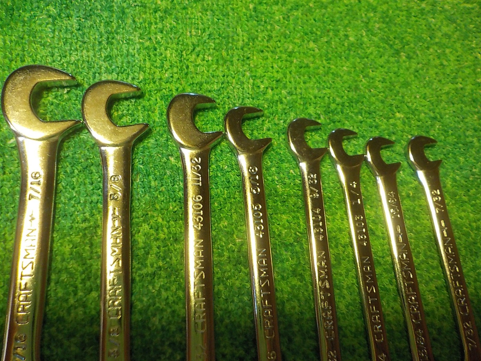 Vintage Craftsman 9 4306 8 Piece Open End Ignition Wrench Set USA