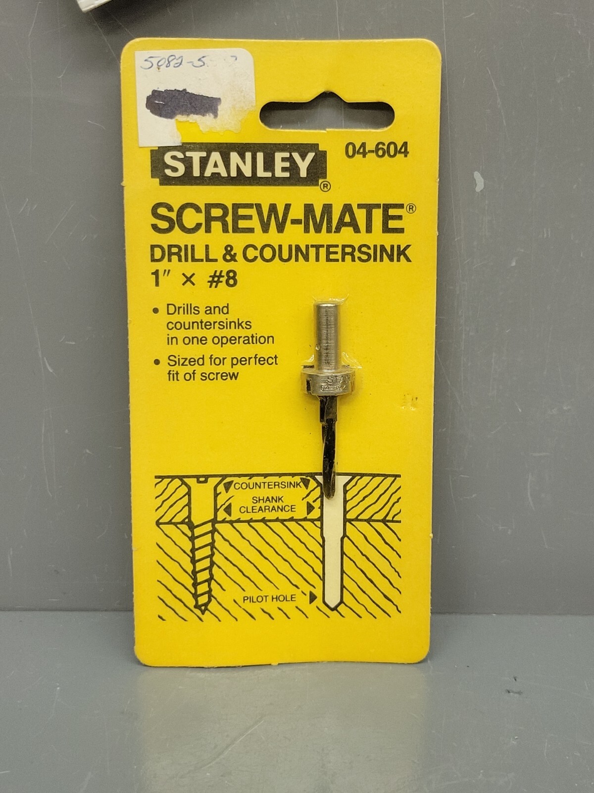 Stanley 04-604 Screw-Mate Drill & Countersink 1525 #04-604 1″ x #8 USA NOS