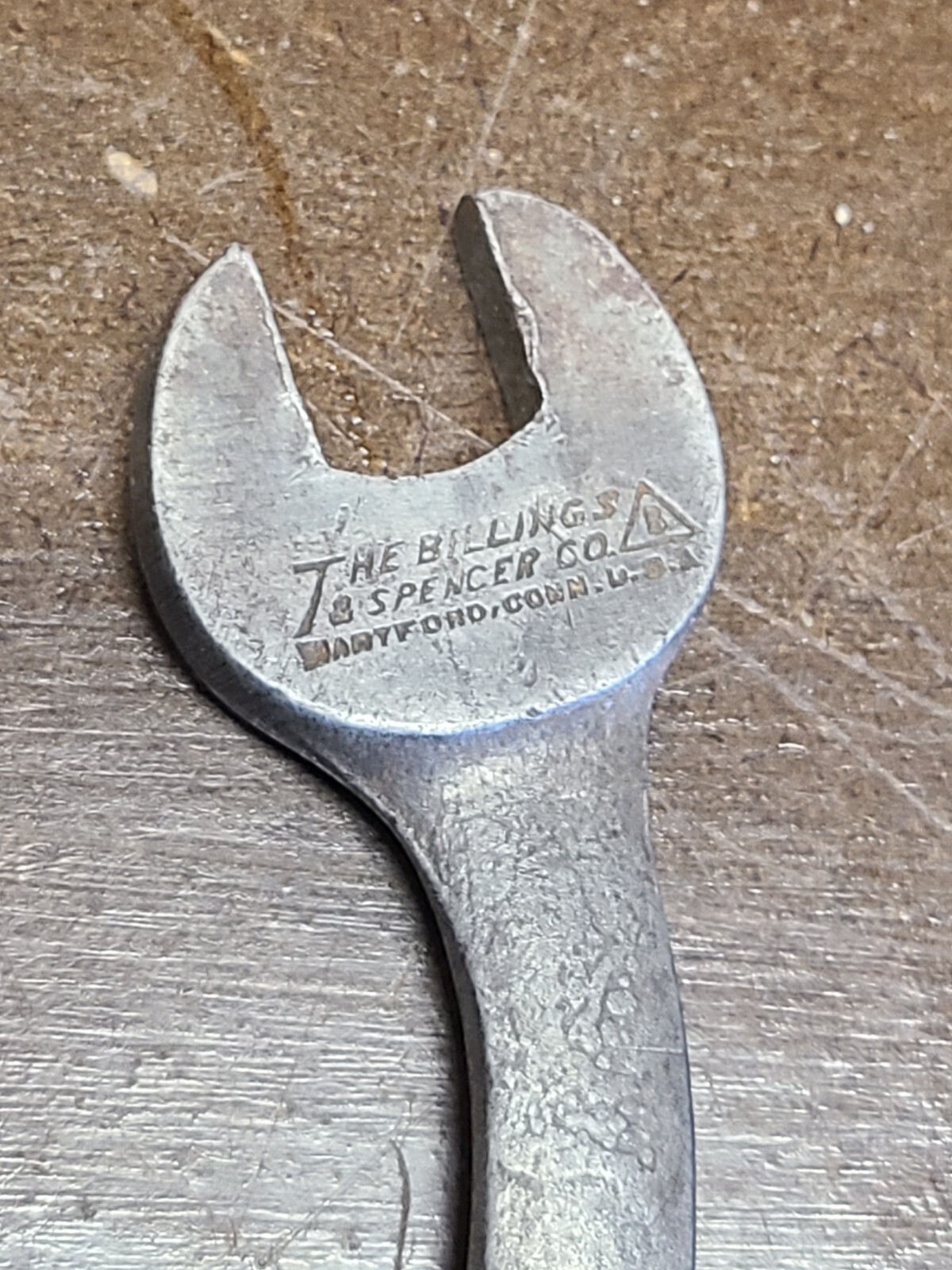 Vintage Billings & Spencer Co. Open End S-Curved Wrench # 2000 1/4OC X 3/16OC