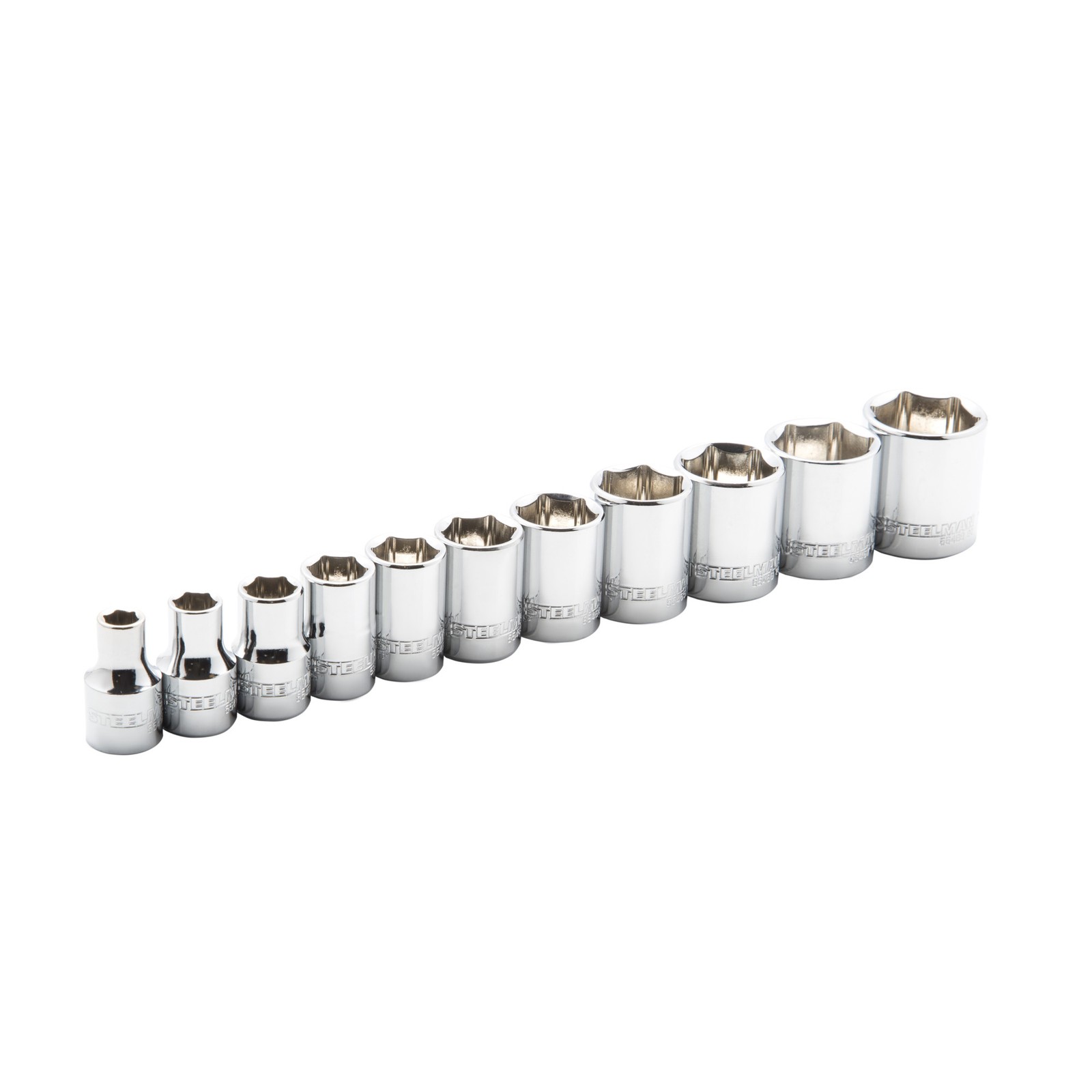 Steelman 11 Piece 3/8 in. Drive SAE 6 Point Chrome Socket Set 55457
