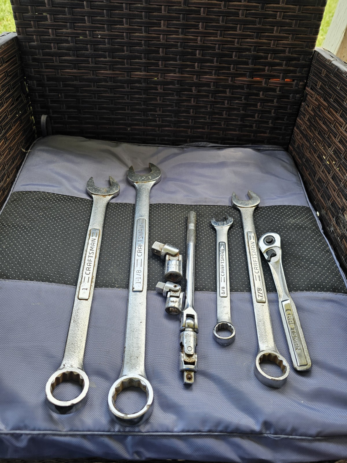 VTG Mix Tools Lot Wrenches & Ratchet,Proto,Craftsman,Snap-on Swivels Used #9