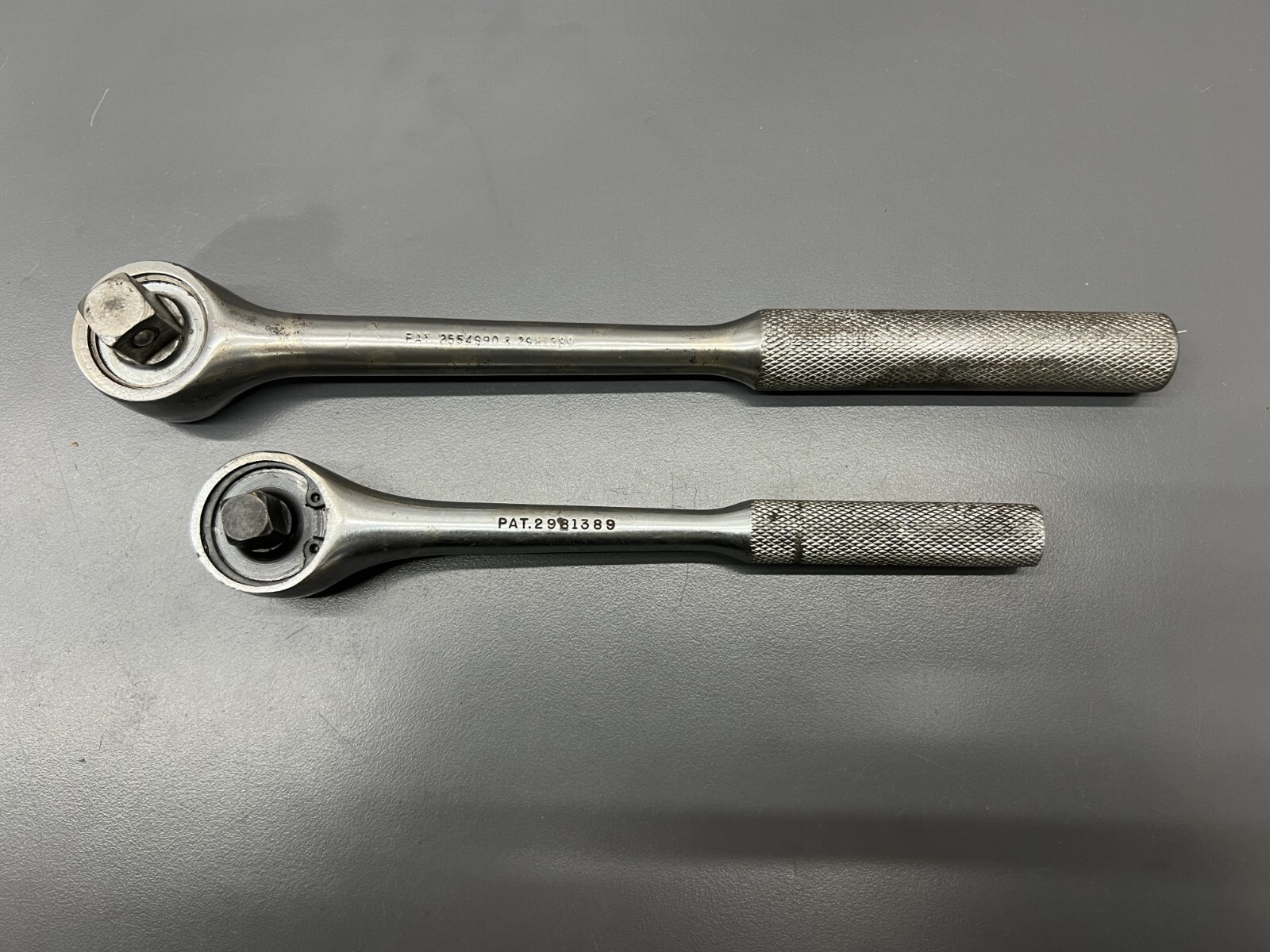 (Z) VINTAGE HUSKY CB 45 & CS 43 1/2″ & 3/8″ DRIVE RATCHET SET JUST SVCD NICE USA