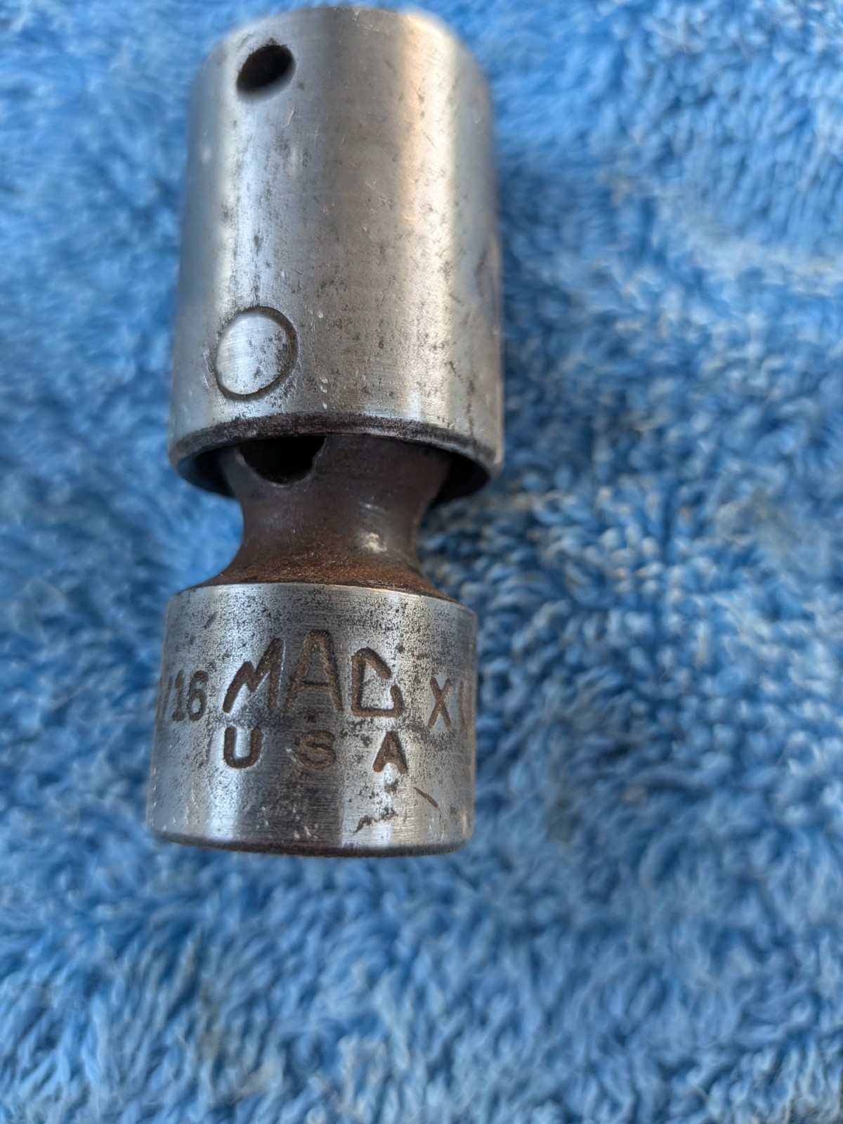 Vintage MAC XUP 186 9/16 Impact Swivel Socket 3/8 Drive 6 point USA