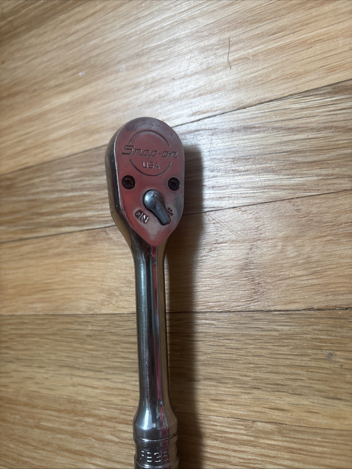 Snap-On F936 3/8″ Drive Fixed-Head Ratchet Chrome Handle USA