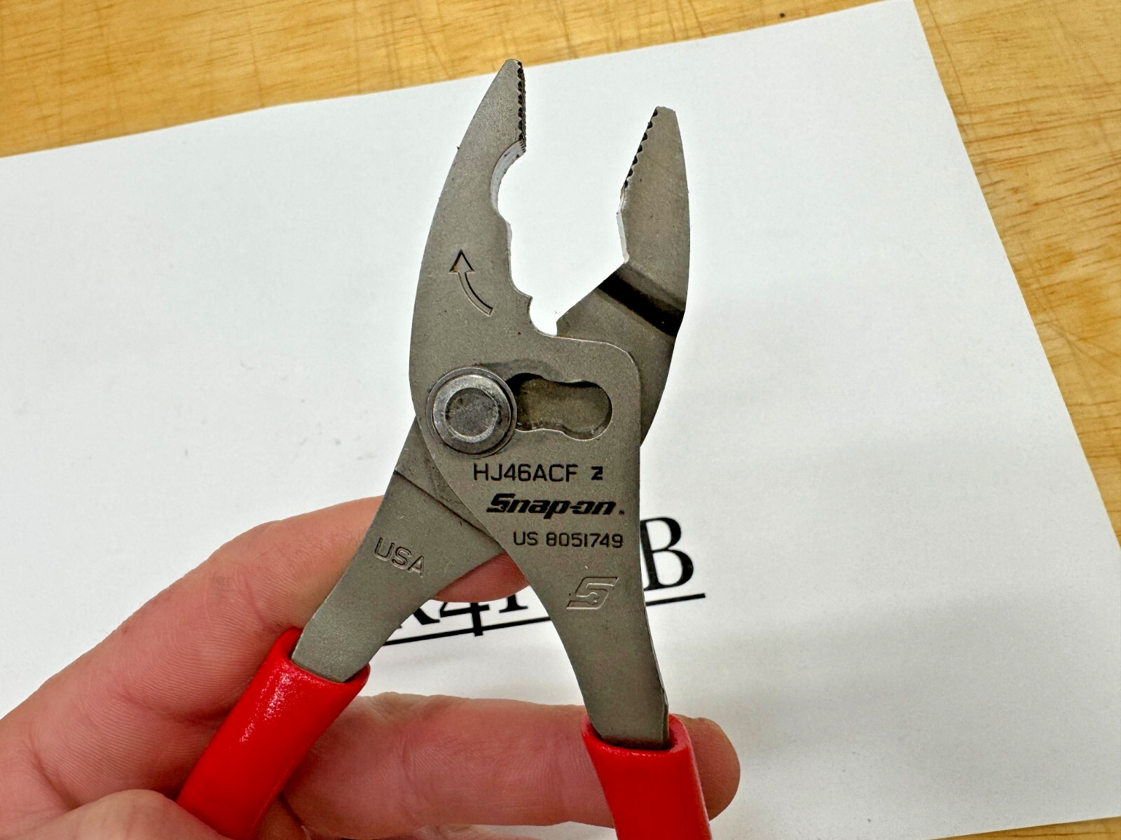Snap-on Tools USA NEW STYLE RED Soft Grip 6″ Flank Jaw Slip Joint Pliers HJ46ACF