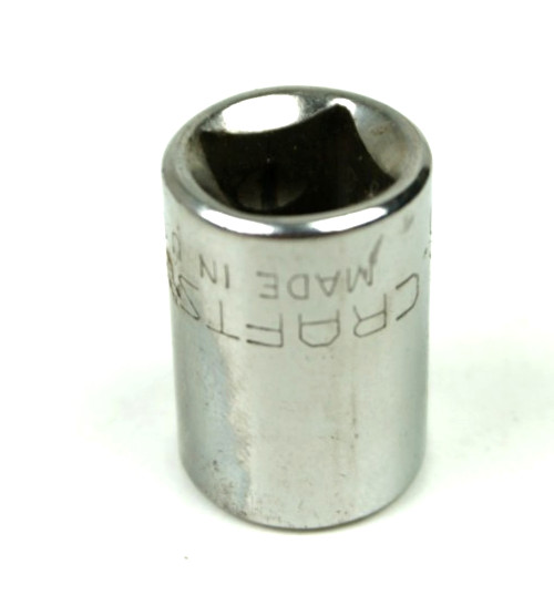 Craftsman -G- 7/16″ 12 Point Shallow Chrome Socket 3/8″ Drive 44332 USA