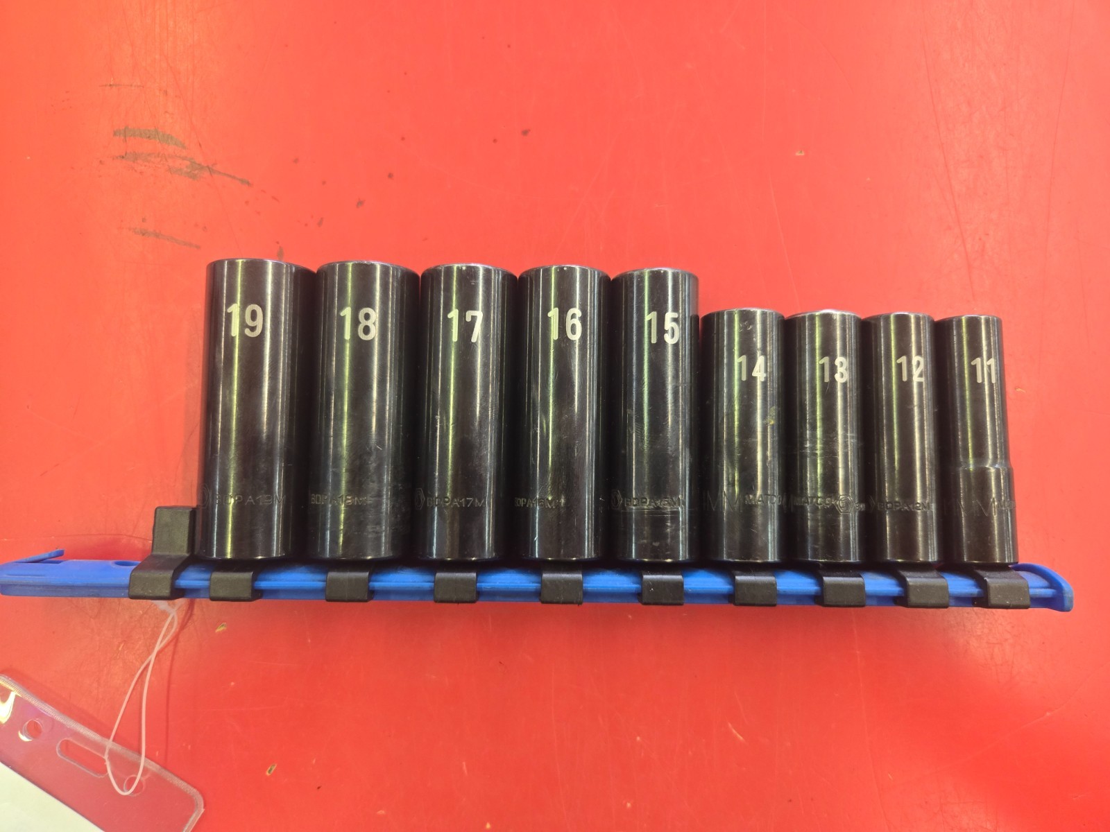 Matco Tools BDPA-Series 11mm -19mm Deep Impact Socket Set on Rail (3/8” Drive)