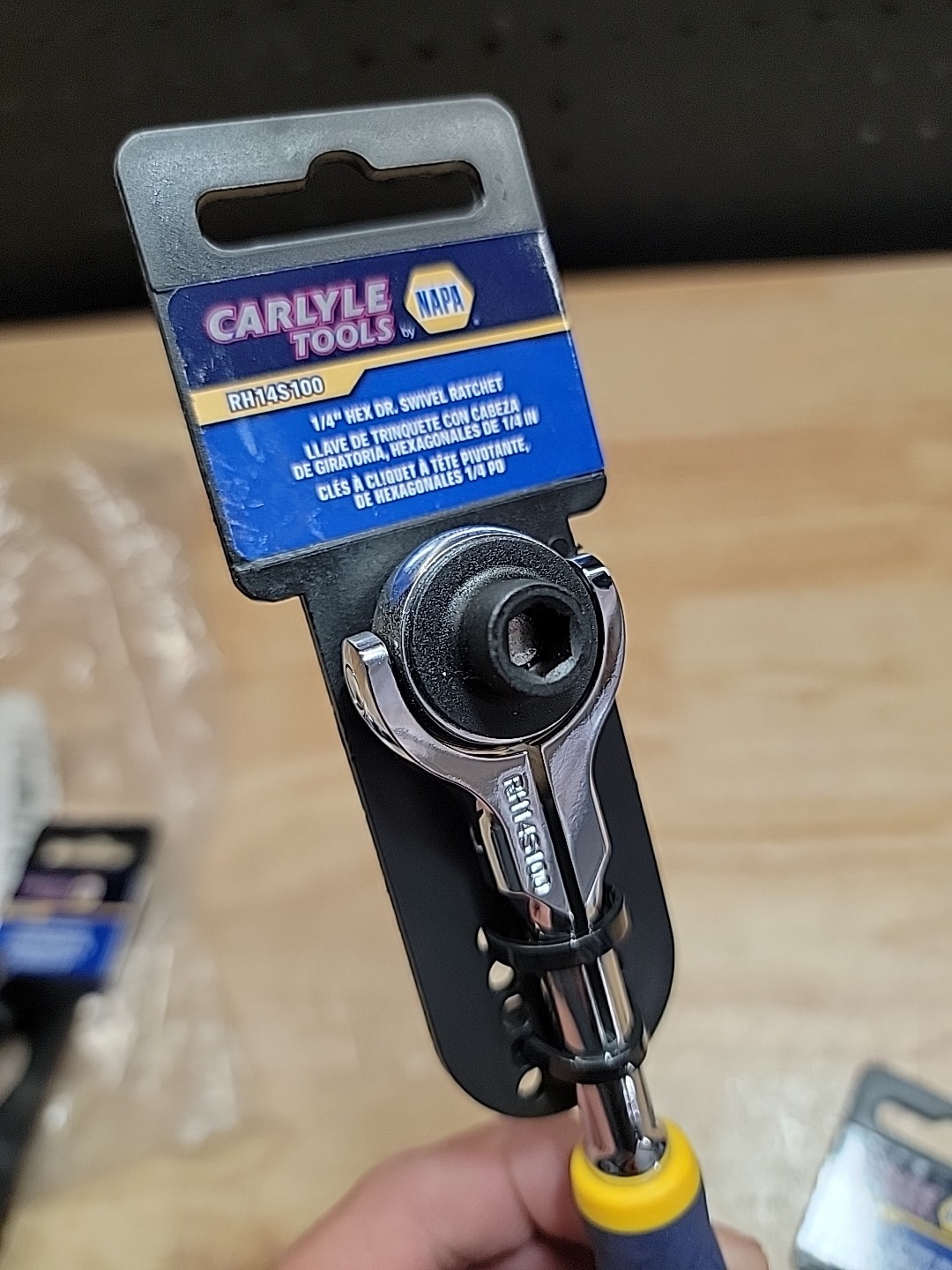 Carlyle Napa Tools RH14S100 1/4 Hex Swivel Head Ratchet Wrench Brand New!