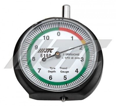 JTC TIRE GAUGE (ROUND) DIAMETER: 47MM TESTING CAPACITY 0~11MM, JTC TOOLS # 5150