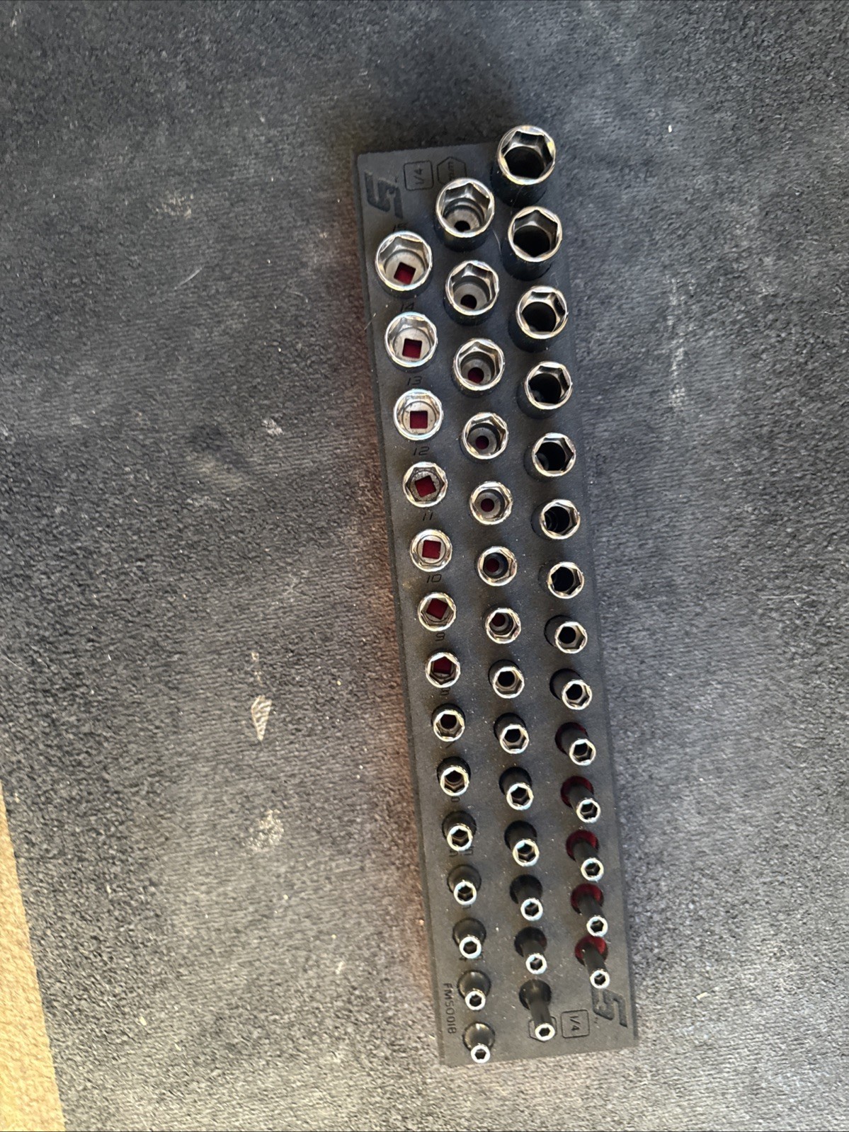 For Snap-on NEW 42PIECE 1/4″ Drive 6-Point Metric Socket Set /Red PRO-FI Foam