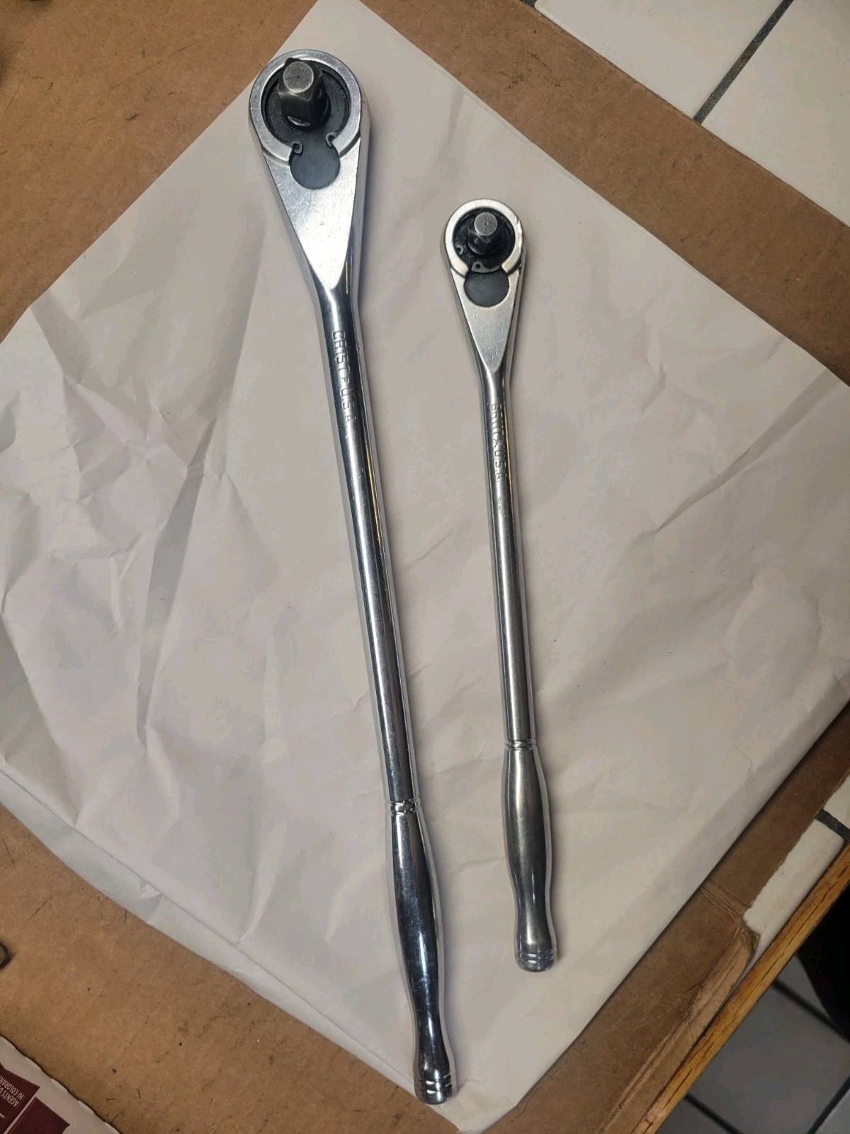 Matco Tools USA 1/2″& 3/8″ Drive Chrome Fixed Head 15″CR15T & 11″ BR11T RATCHETS
