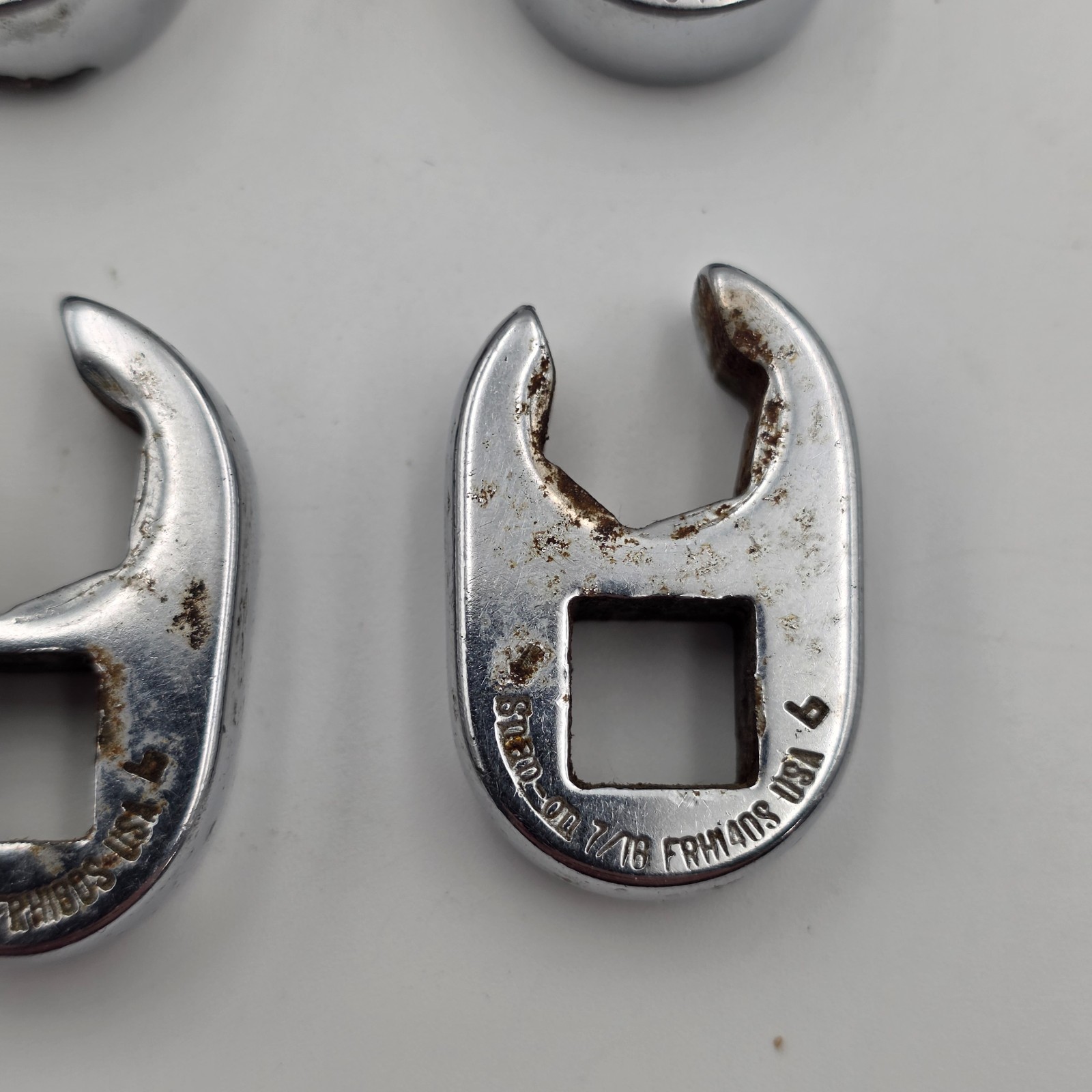 Snap-on 3/8 Drive SAE Flare Nut Crowfoot Wrench Set 6 Pc 7/16-3/4 USA