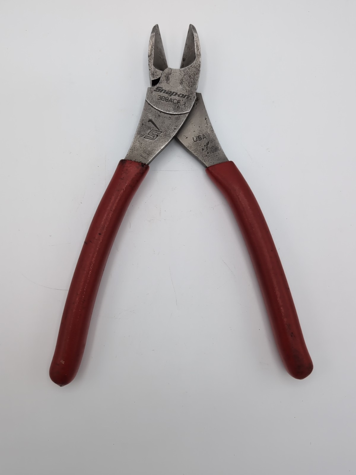 Snap On 388ACF Red Soft Grip Vector Edge High Leverage Diagonal Cutting Pliers